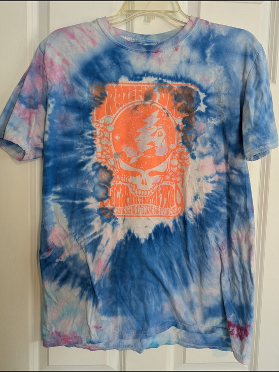 Grateful Dead Tops - Grateful Dead Blue & pink Tie-Dye Short Sleeve